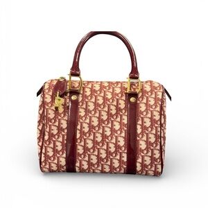 Vintage Christian Dior Trotter Boston bag with lock and key
